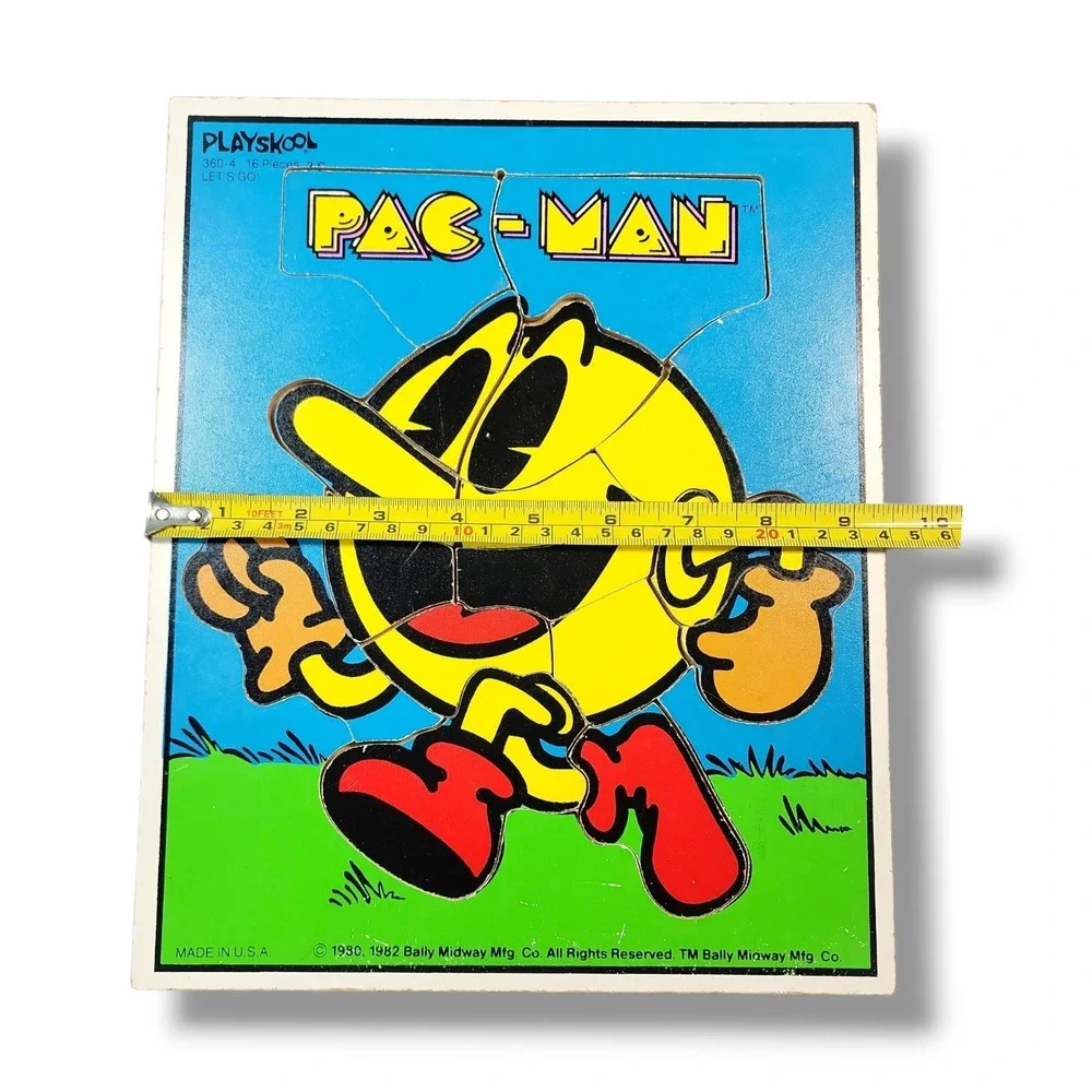 Pac-Man Jigsaw Puzzle Playskool 16 Pieces Vintage Bally‎ Midway Pac Man 1982 HTF